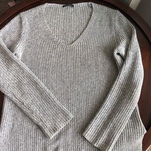 J.Crew Mercantile Gray Cotton V Neck Pullover